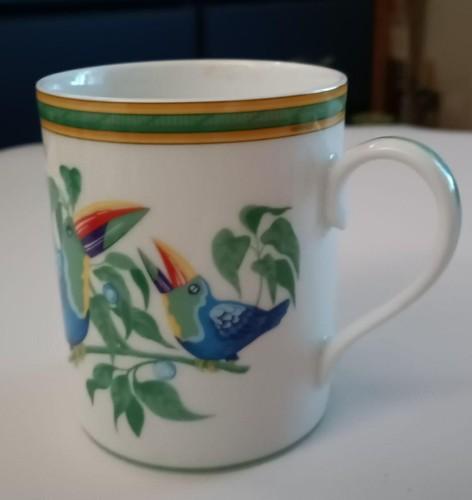 HERMES Paris Toucans Mug Cup Tableware 3.15 x 3.74 inch Japan Box Authentic
