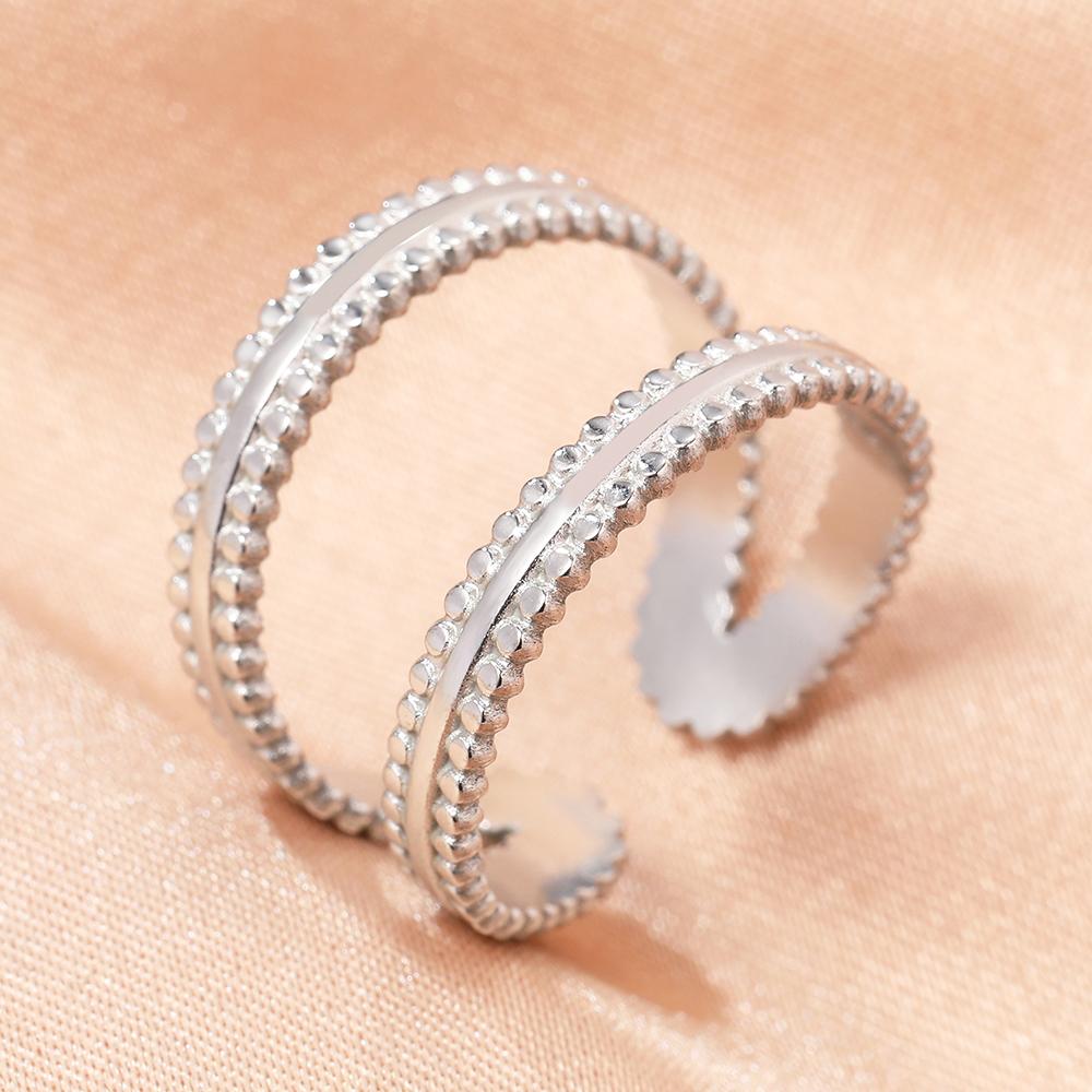 

Кольца из нержавеющей стали Винтажные Элегантные Клевер Удачи Геометрические Полые Регулируемое Кольцо с Открытием Для Женщин Циркон Свадебные Подарки Новые