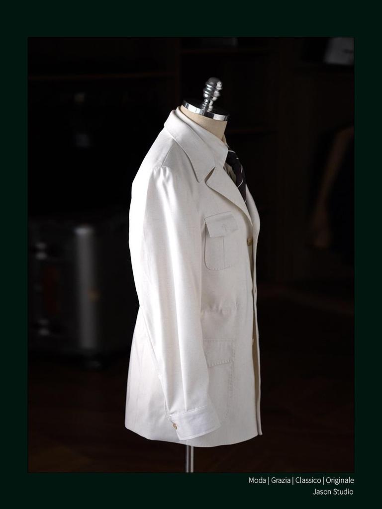 Ruishen Spring/Autumn Men's Retro Linen Blend Suit Collar Jacket