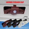 Hub Caps Car Leather Glasses Case Sun Visor Sunglasses Clip Organizer Box For Golf Beetle Passat B8 VW Jetta Rline Po