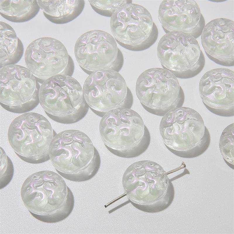 Transparent Two-Color Meander Glass Beads for DIY Bracelet Making