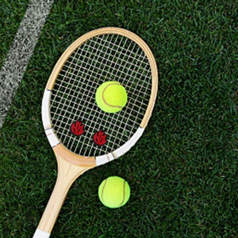 2Pcs Tennis Vibration Dampener Silicone Racquet Shock Absorbers Flame Shape Tennis Racket Dampeners Tennis Accessories