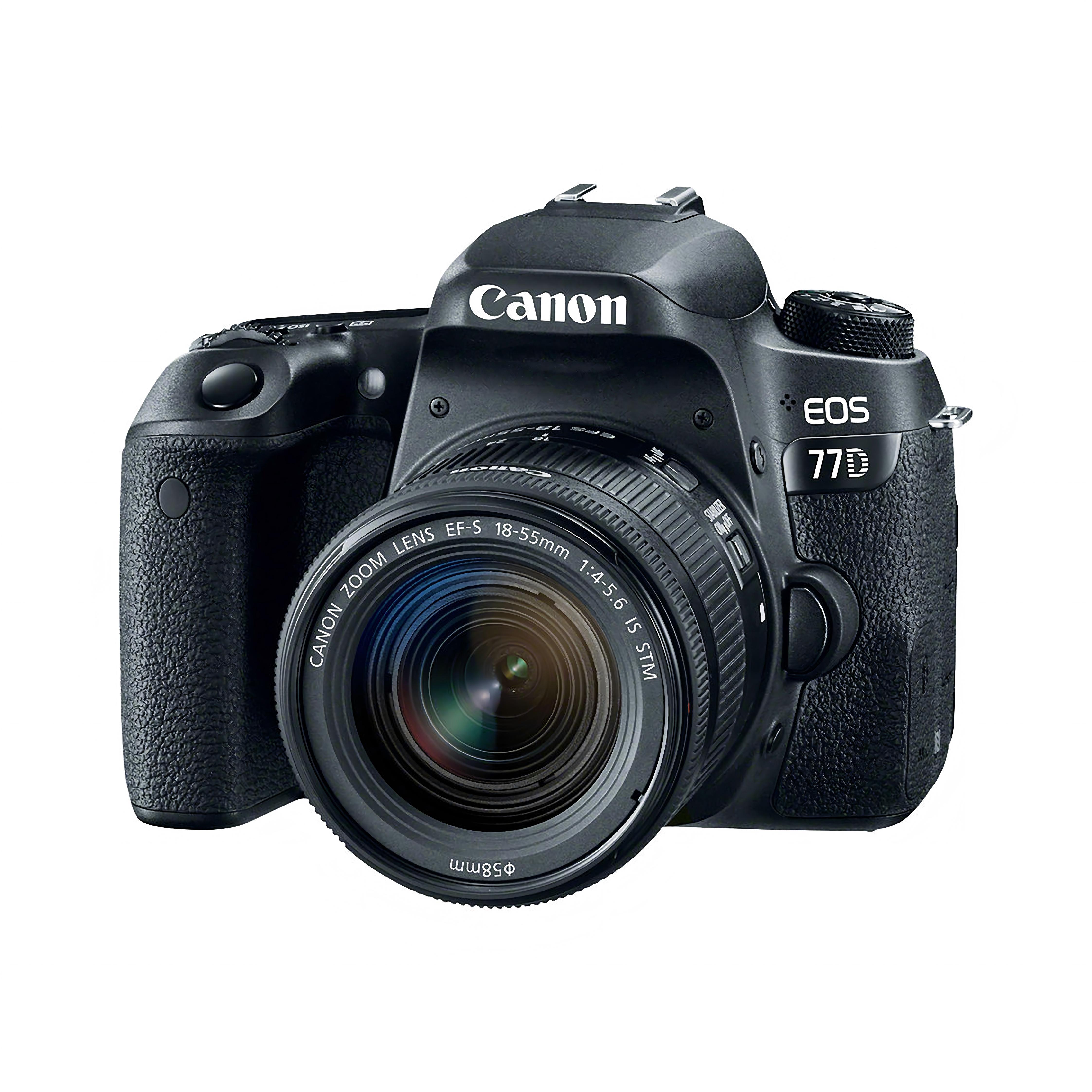 

Canon EOS 77D DSLR Camera + EF-S 18-55mm f/4-5.6 IS STM Zoom Lens чорний
