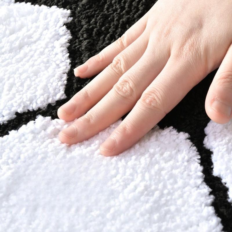 1pcs Round Football Entrance Mat Home Decorative Carpet Bathroom Absorbent Anti Slip Pad Machine Washable Multi-scenario Application Floor Mats
