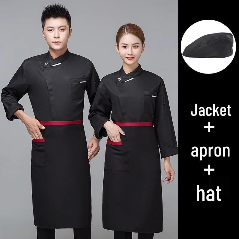 Set uniforme da chef: Opzioni a manica lunga e corta per Autunno/Inverno, Ideali per le cucine di Hotel e Ristoranti.