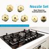 Gas Nozzle Kit Designed for Sabaf Stoves 5 Brass Units 0.73mm 0.97mm 1.15mm Sizes M6x0.75 Thread Appliance Support