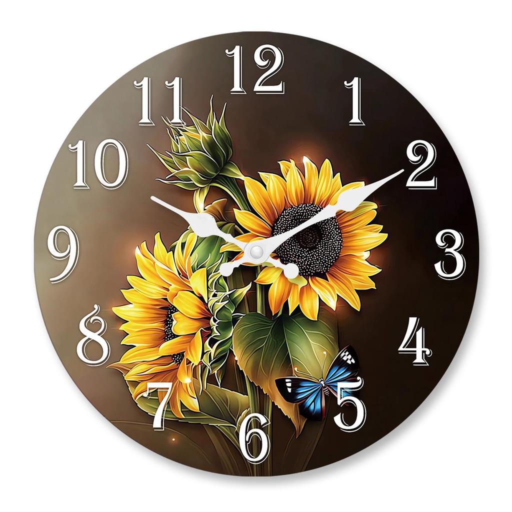 12-Inch Minimalist Retro MDF Religious Silent Wall Clock