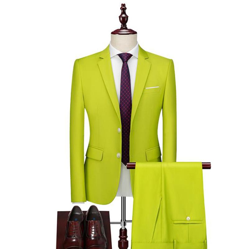 Buy Men's Wedding Two-piece Suit Coat and Pants 16-color Suit
