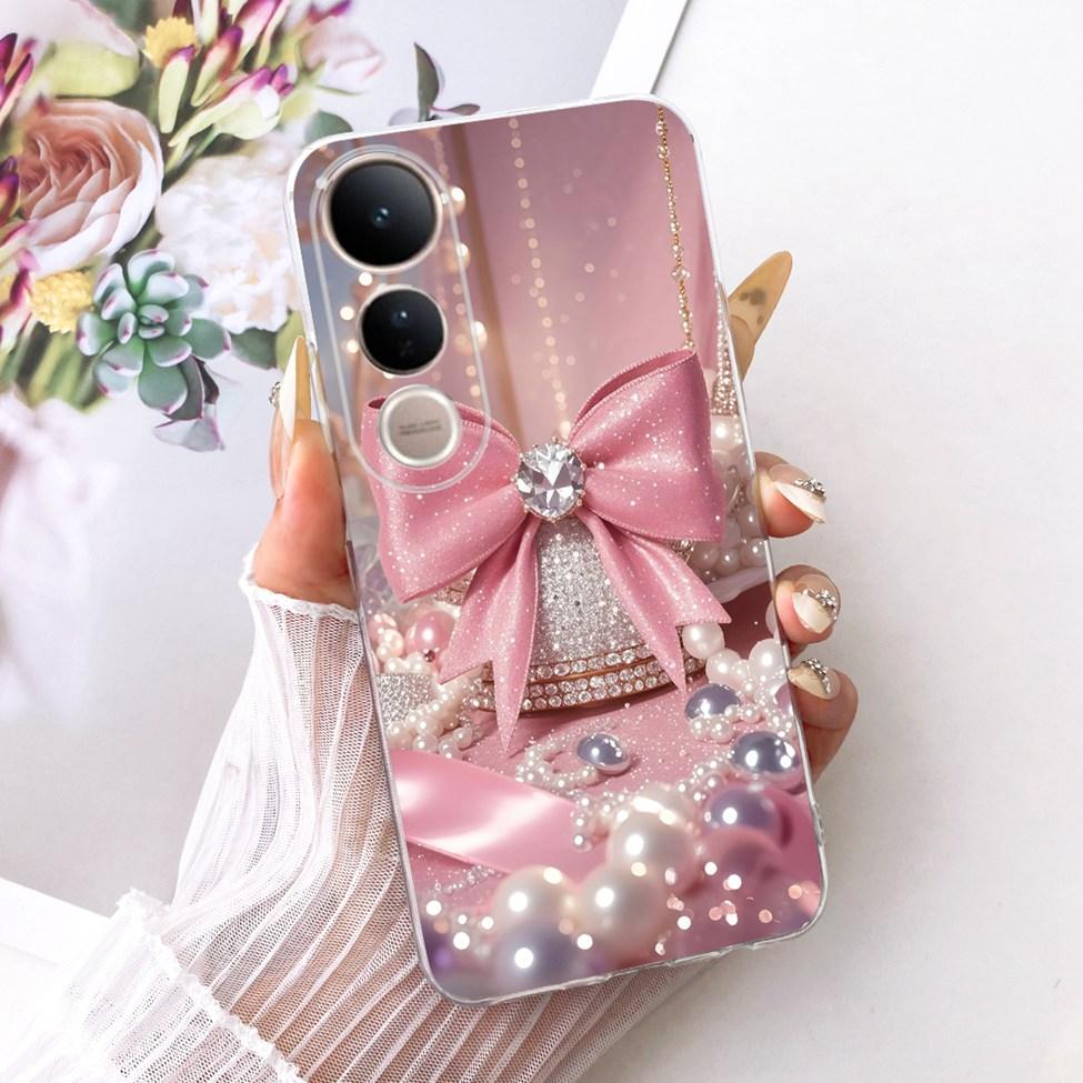 Clear Casing For Vivo V2440 Cover For Vivo V50 Lite 5G Case Cute Cat Fashion Butterfly 2D Painted Soft TPU