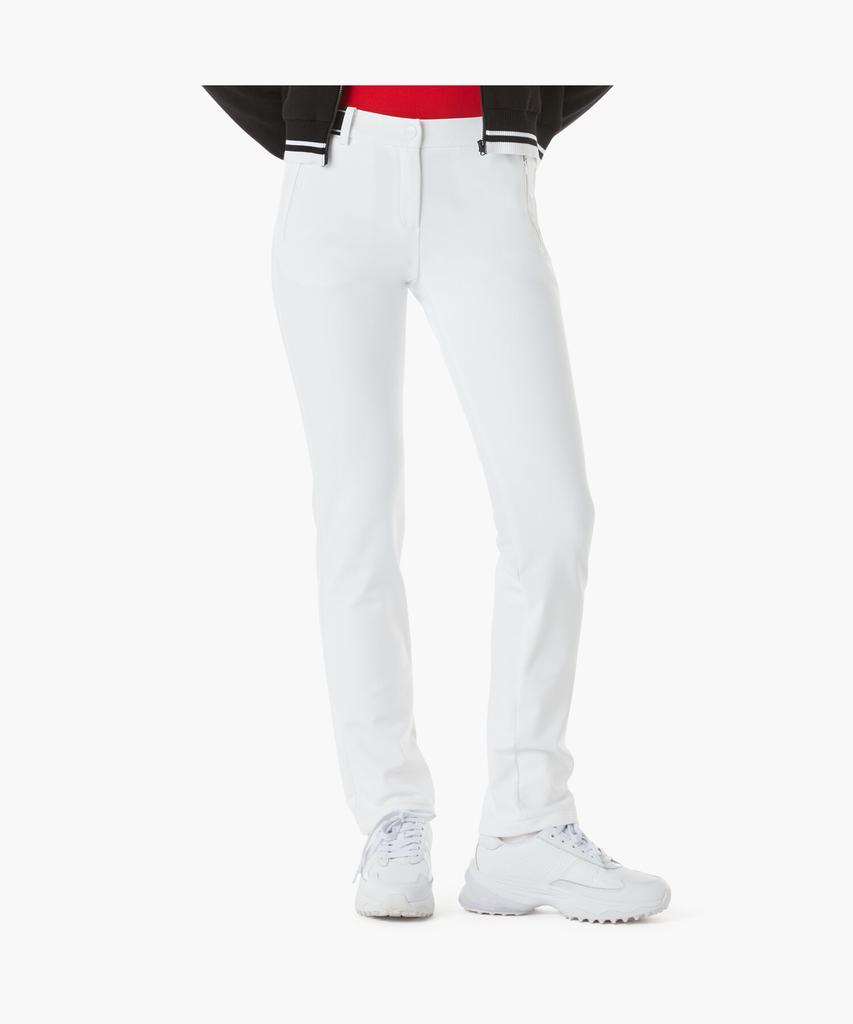 LECOQ GOLF Women'S Side Band Zipper Point Bonded Slim Straight Pants (Gp422Lpto1)