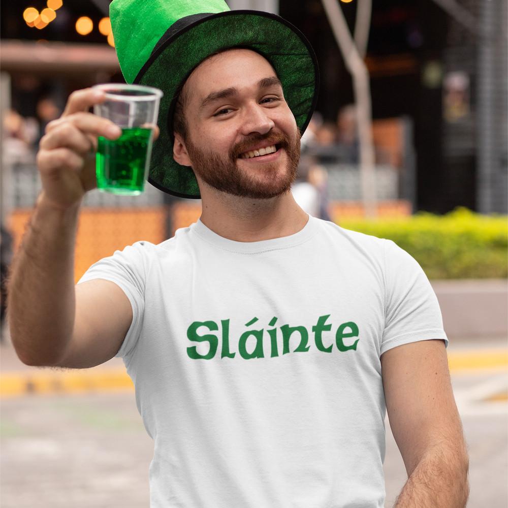 SLAINTE - ФУТБОЛКА (Ура, крепкого здоровья Ирландский День Святого Патрика Эйре Ирландия Дублин Корк Унисекс Футболка M