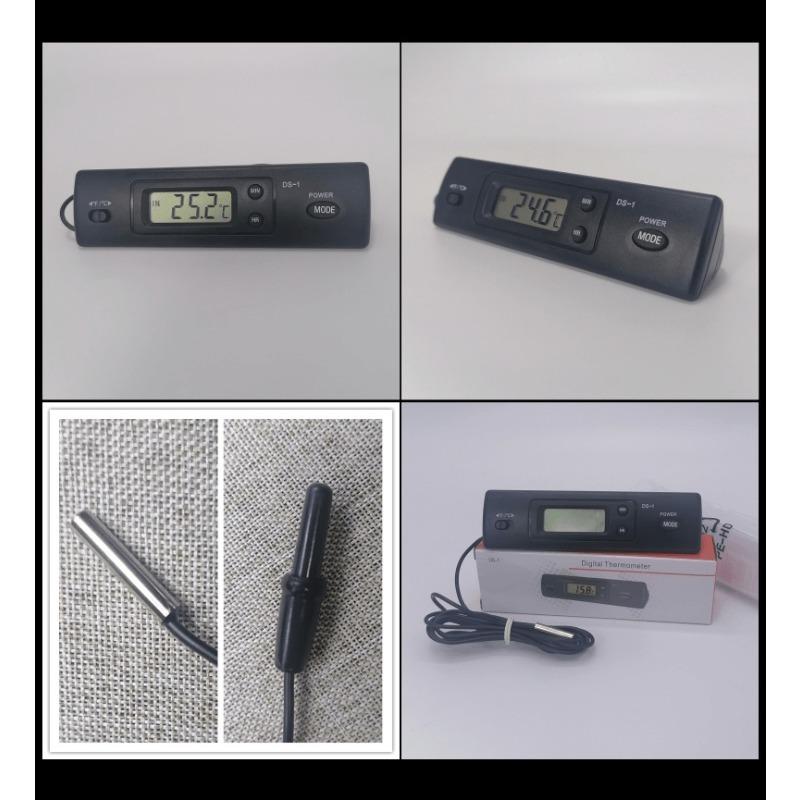 Car Thermometer, Car Temperature Digital Clock Multifunctional High Accuracy Electronic ABS Clock Car Digital Clock for Vehicle Car