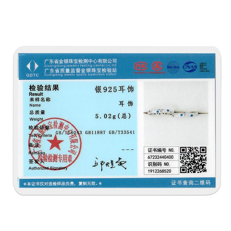 Hot Selling 925 Sterling Silver Blue Stars Butterfly Zircon Exquisite Earrings Suitable For Girls' Charming Jewelry Gifts