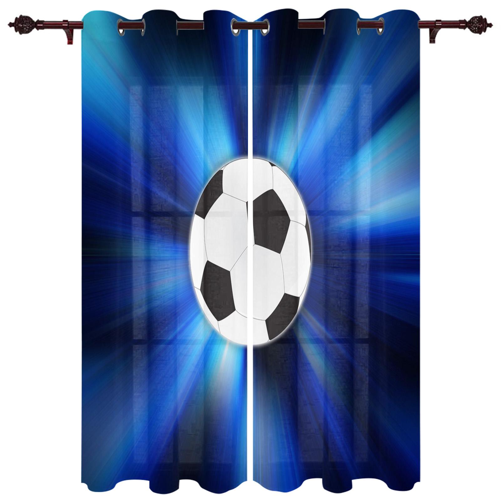 

Эскиз круглой футбольной сетки Спальня Кухня Гостиная Декорации Шторы для гостиной 135W x 60H(cm)