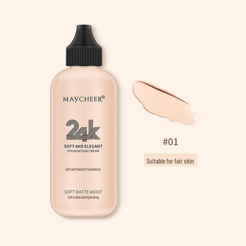 Meixier 24K Moisturizing BB Cream 120ML - Long-Lasting Foundation Liquid