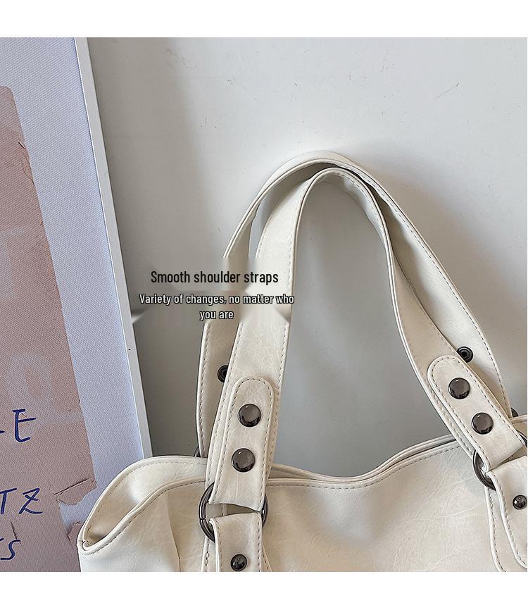 Stylish Large-Capacity Women's Tote: Versatile Solid Color Crossbody & Shoulder Bag