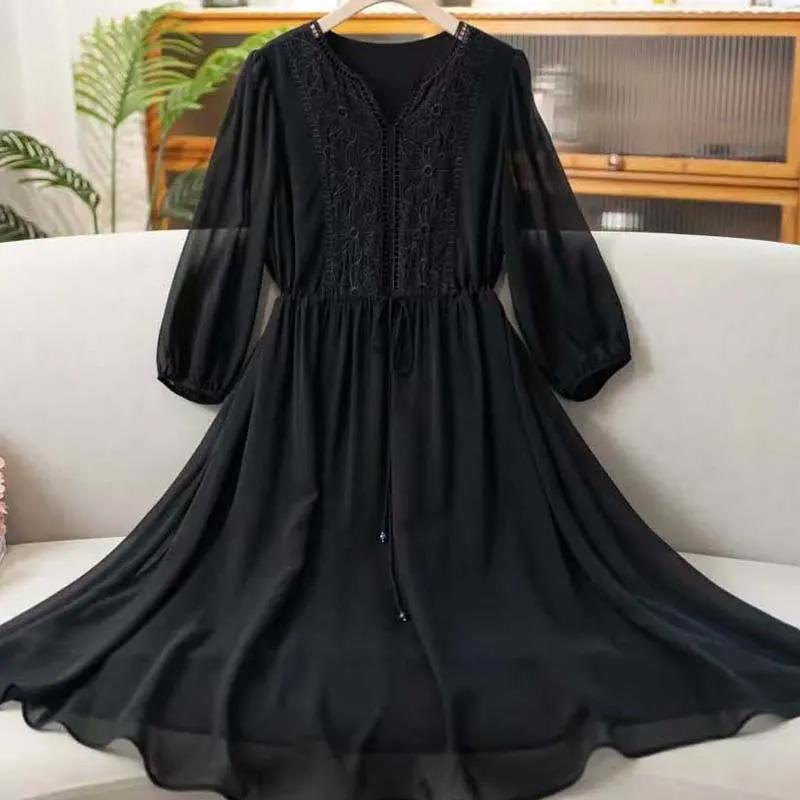 Skirt for Woman Summer Plus Size Loose Floral Vintage Solid Colours Skirt Casual Printed Soft Long Holiday Dresses