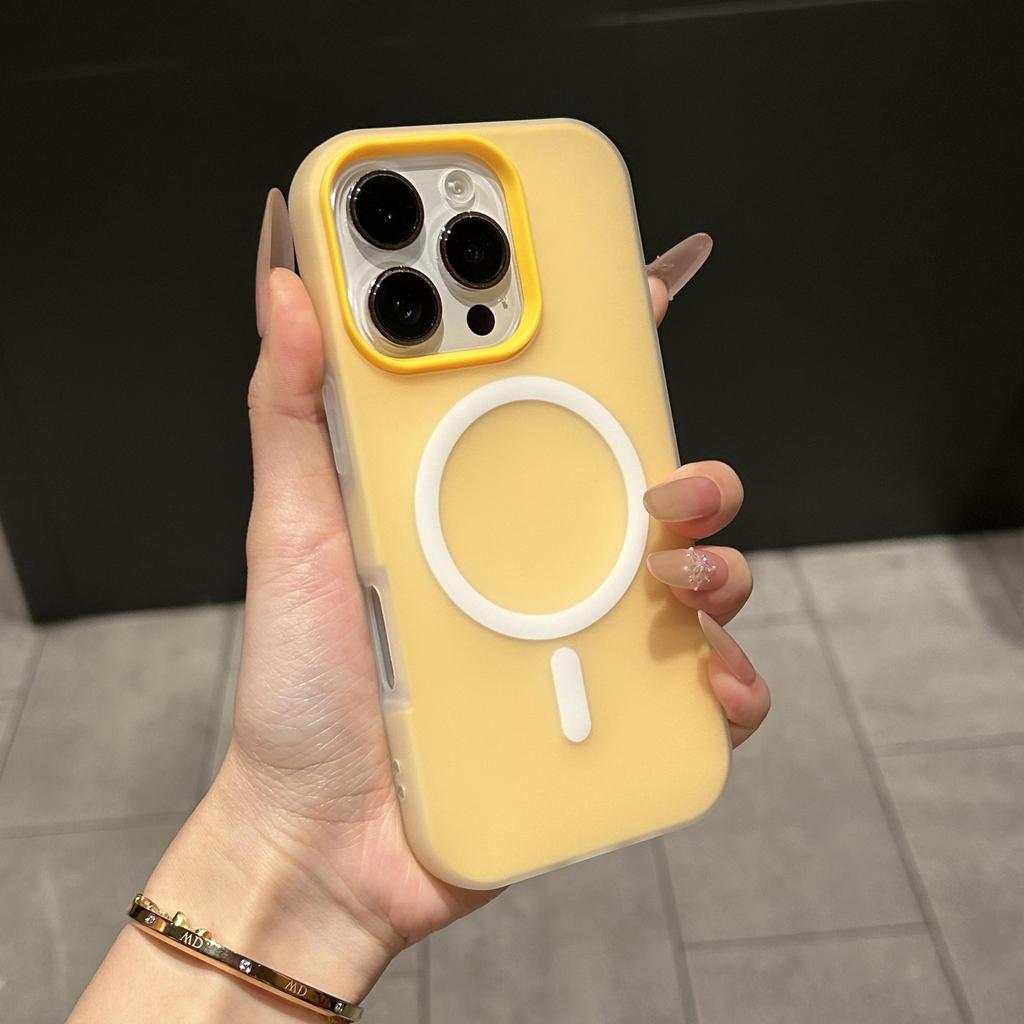 Luxury Wireless Charging ForMagsafe Phone Case ForiPhone 17 Air 11 12 13 14 15 16 Pro Max Magnetic Candy Bumper Matte Cover
