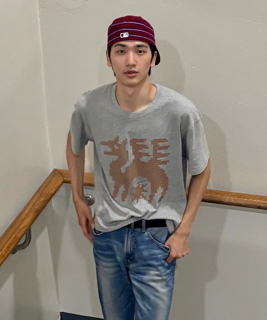 Nodi Final Boss Dragon Crop Tee Melange Gray