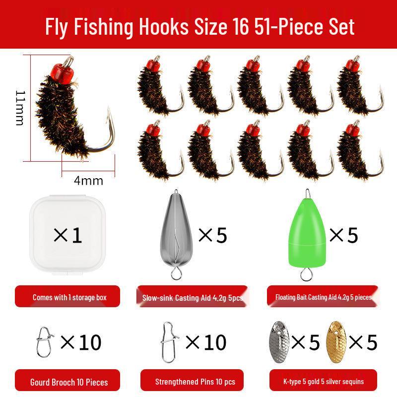 Sunflower Seed Lure Set: Non-toxic Fly Hook Line for Mosquitoes and Small Fish