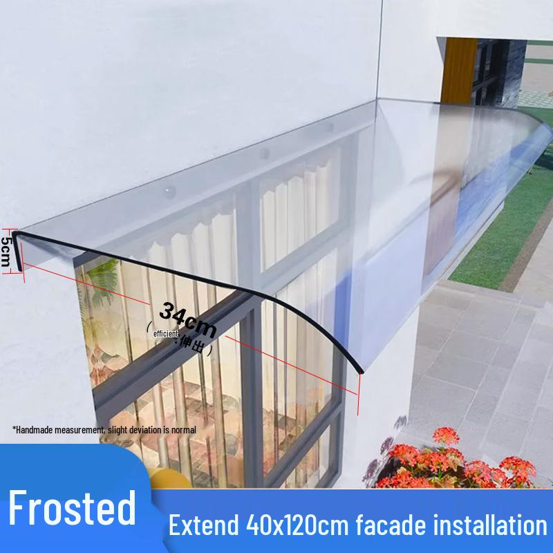 Frameless Transparent Canopy: Silent Rainproof Balcony Window Sunshade Cover
