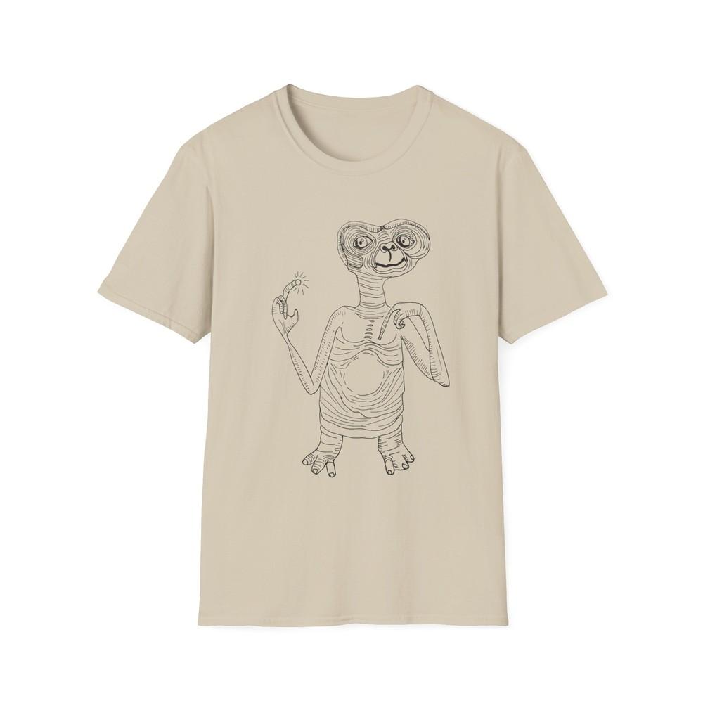 

original drawing E.T the extraterrestrial on a tshirt 3XL