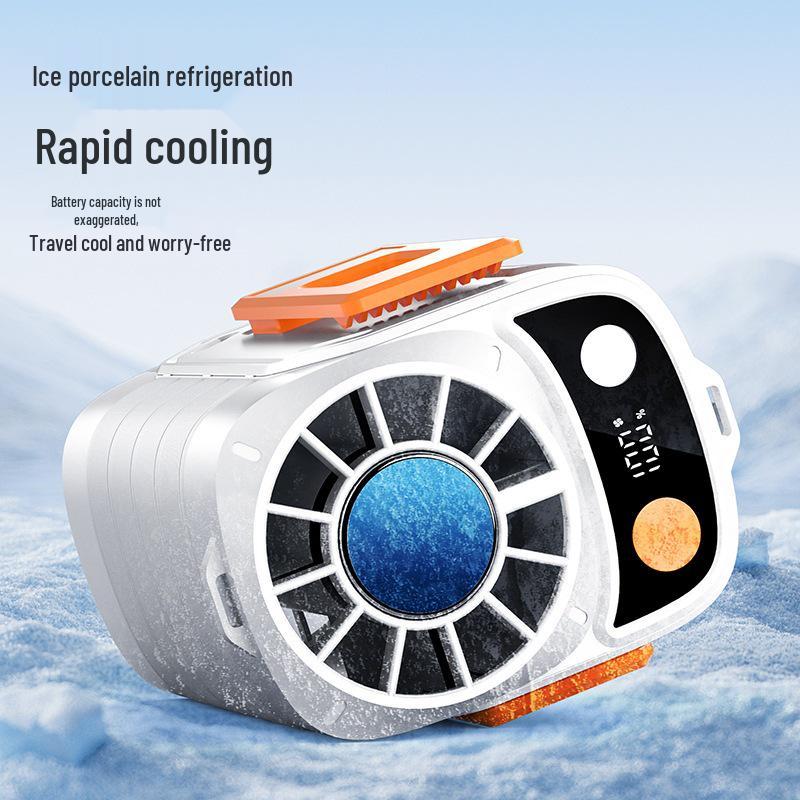 Portable Hanging Waist Fan - High Wind Power Mini Ice Pack Cooling Clip-on Fan for Outdoor Use