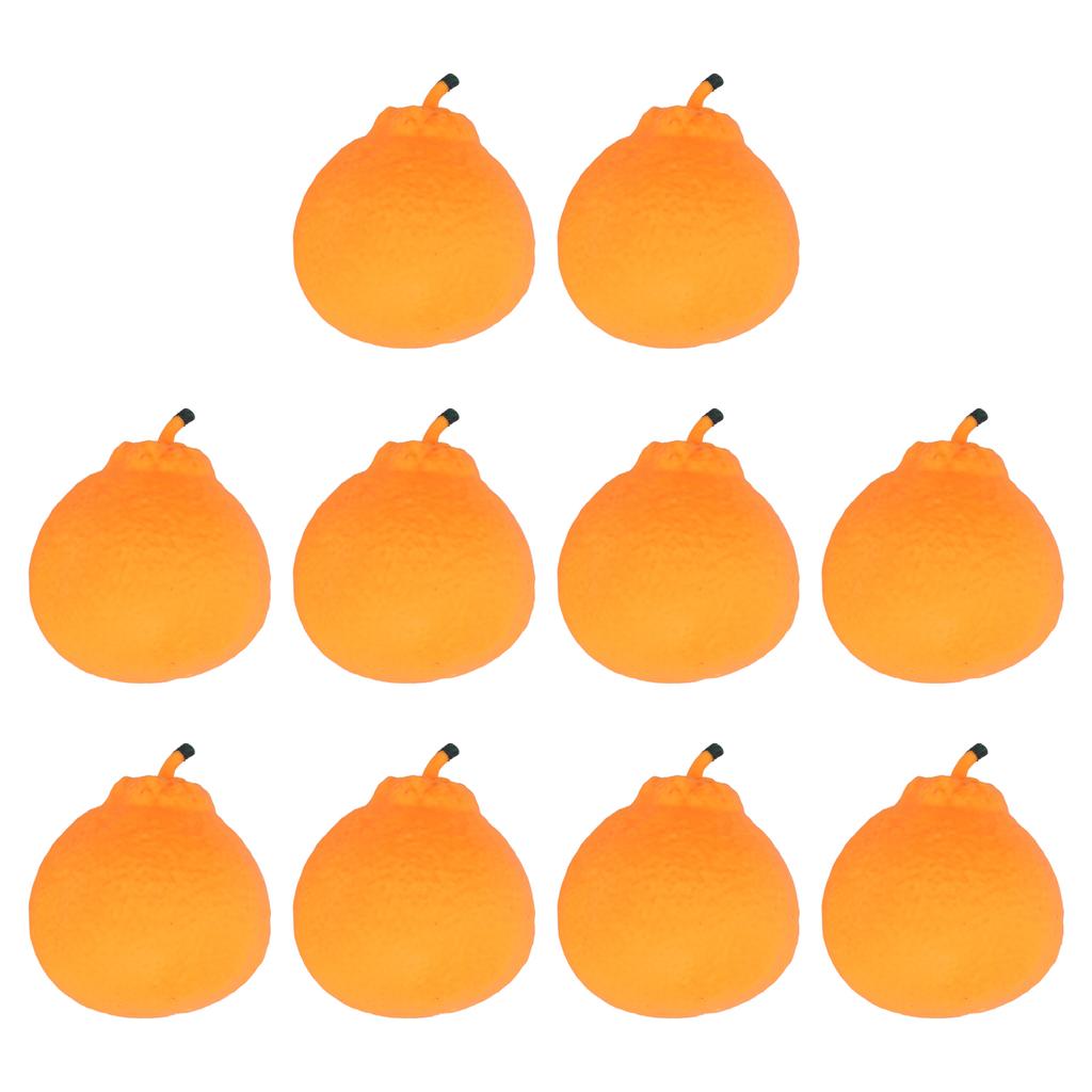 10pcs Squeeze Toys Lifelike Orange Squish Toys Cute Fruit Stress Relief Squishes Toy Interesting Decompression Toys