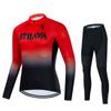 Mens Cycling Jersey Bib Shorts Set Quick-Dry Breathable Team Edition Road Mountain Bike Riding