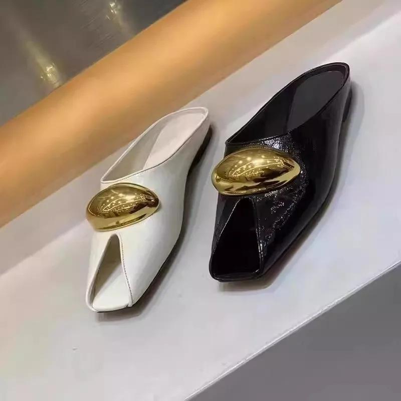 Women Summer Flats Slippers Leopard New Shoes Sandals 2025 Slingback Designer Woman Peep Toe Flip Flops Zapatillas Mujer