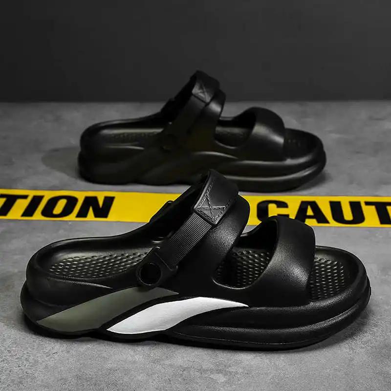 Round Nose Autumn-spring Sport Men's Shoes Sandals For Men Original Slippers For Men Sneakers Outside New Year's Wide Foot