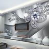 Maßgeschneiderte Tapete 3D-Wandbild Beliebige Größe Diamantblumenmuster Hintergrund Moderne Kunst Großes Wandgemälde Wohnzimmer Heimdekoration
