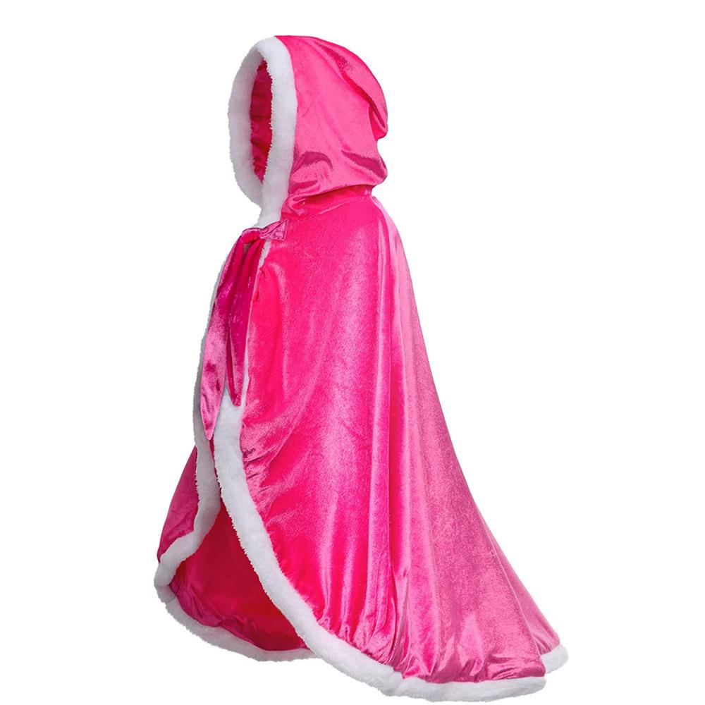 

Frozen Elsa Princess Christmas Cloak for Girls - Lapel Tie Shawl 150 cm розовый
