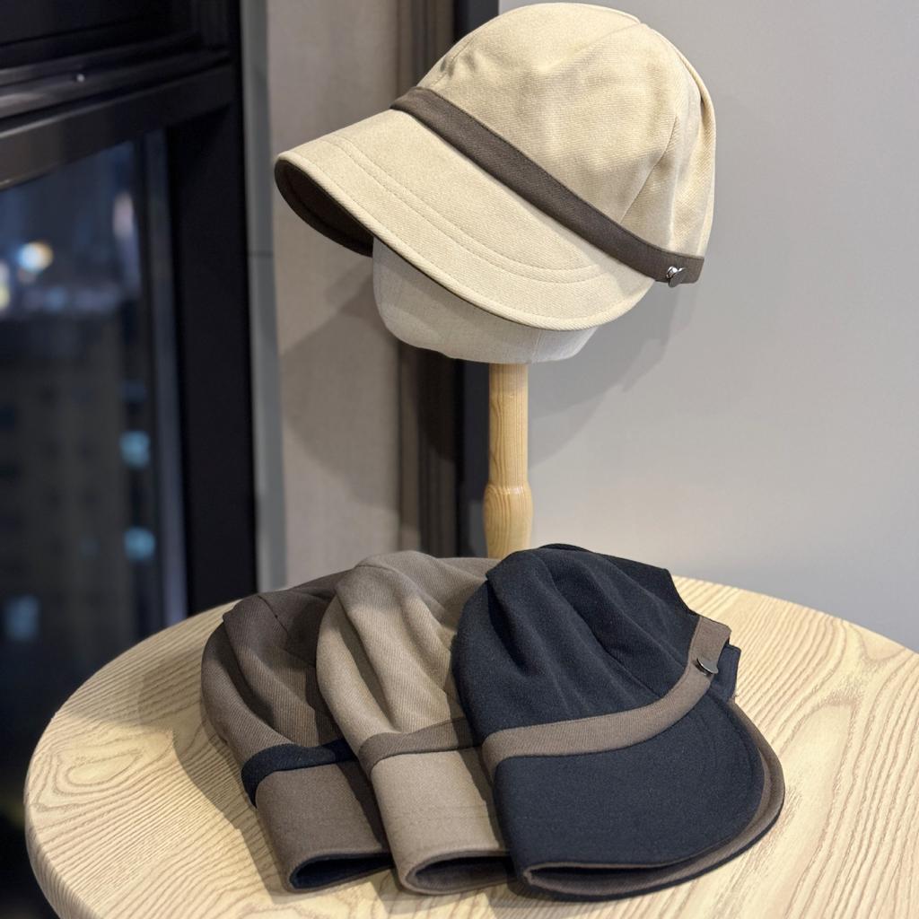 Zhao Lusi's Same Style Baseball Cap for Women, New Autumn and Winter Versatile Wide-brimmed Cap That Covers the Face and Makes the Face Look Smaller
