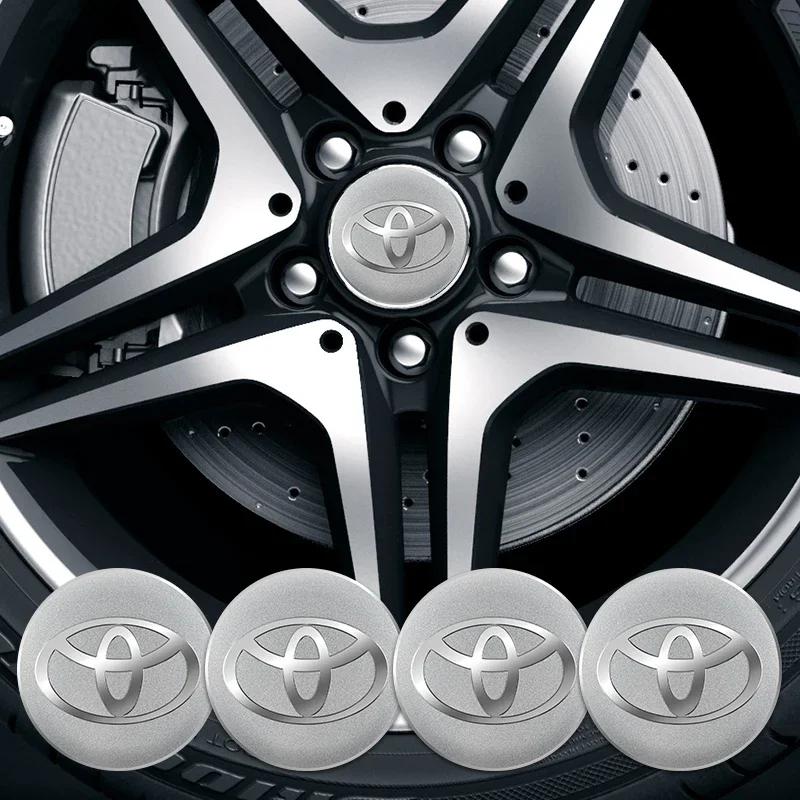 AOG1  Car Wheel Center Cap Emblem Sticker For Toyota Camry Ch-r Corolla Rav4 Yaris Prius Hilux Avensis Auris Wheel Hub Cap Stickers