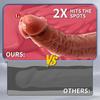 Realistic Water-Spray Silicone Dildo, Soft Skin Feel Penis Toy with Strong Suction Cup, G-Spot & P-Spot Stimulator for Couples