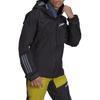 Adidas Letter Print Zip-Up Hooded Jacket Men Jackets Black HH8899