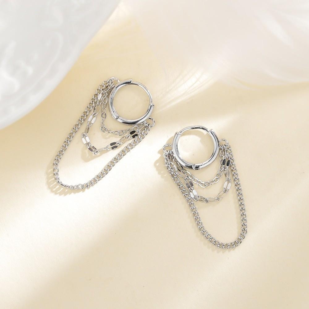 Hypoallergenic Chain Earrings Tassel Dangle Drop Earrings Fashion Hoop Earrings  Daily Wear