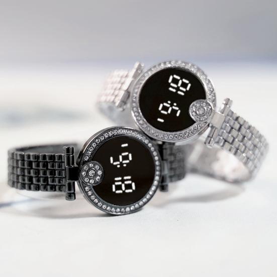 Zegarek Cyfrowy Życie Kontrola Dotykowa Causual Wodoodporny Wielofunkcyjny Unisex Okrągły Cyrkoniowy LED Cyfrowy