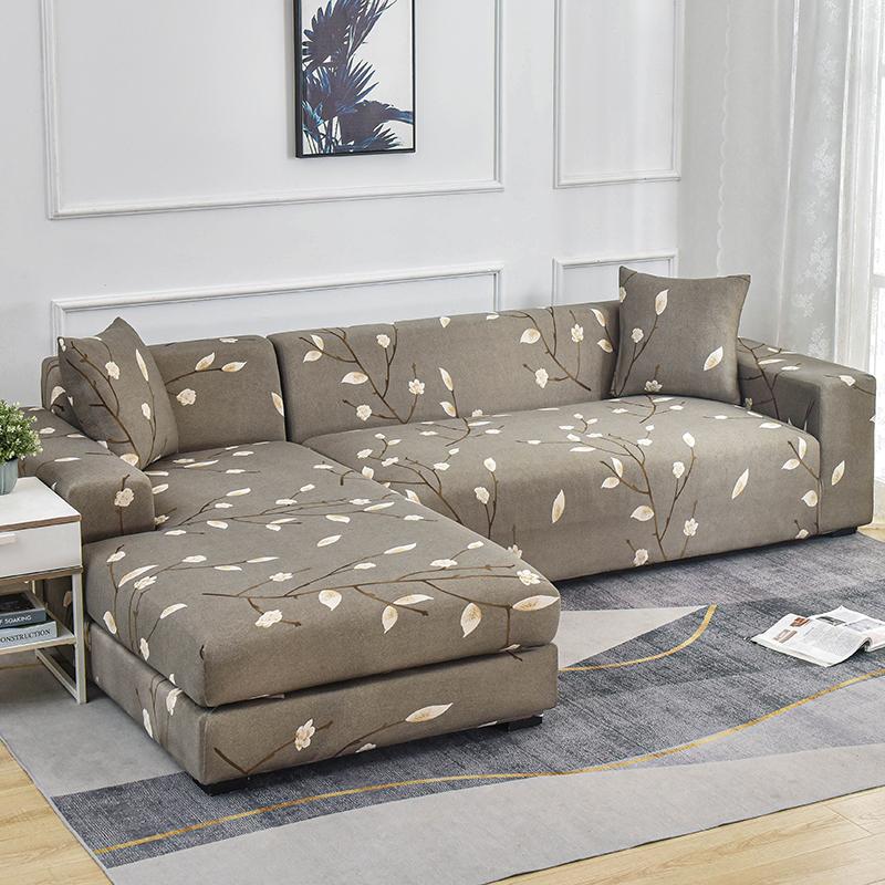 Stretch Couch Covers Soft All-Inclusive Armchair Sofa Slipcover Fitted L-Shaped, Sectional, Chaise Sofa Cover 1/2/3/4 Seater 1Pc