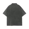 Men's Summer Solid Color Button Lapel Loose Short Sleeve Top