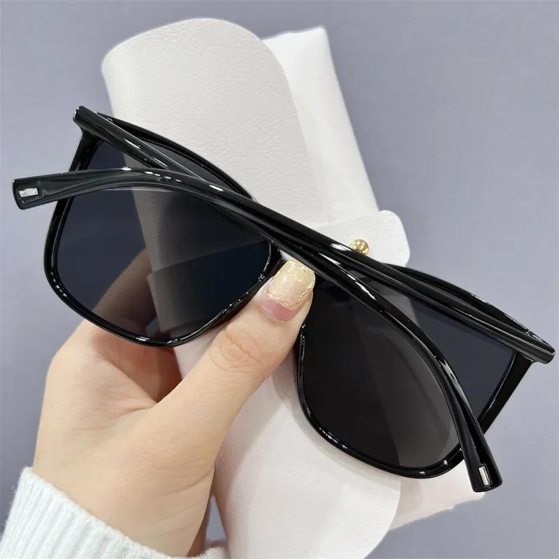 New Oversized Square Sunglasses Women Fashion Vintage Big Frame Sun Glasses Men Driving Goggles Shades UV400 Korean Style