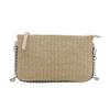 Small Grass Weaving Shoulder Bag With Zipper For Daily Casual Fashion