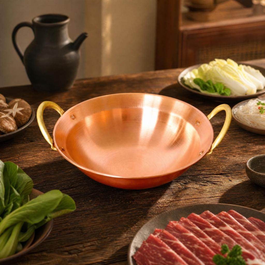 Rust-Resistant Stovetop Pot with Copper Base Food-Grade Round Stainless