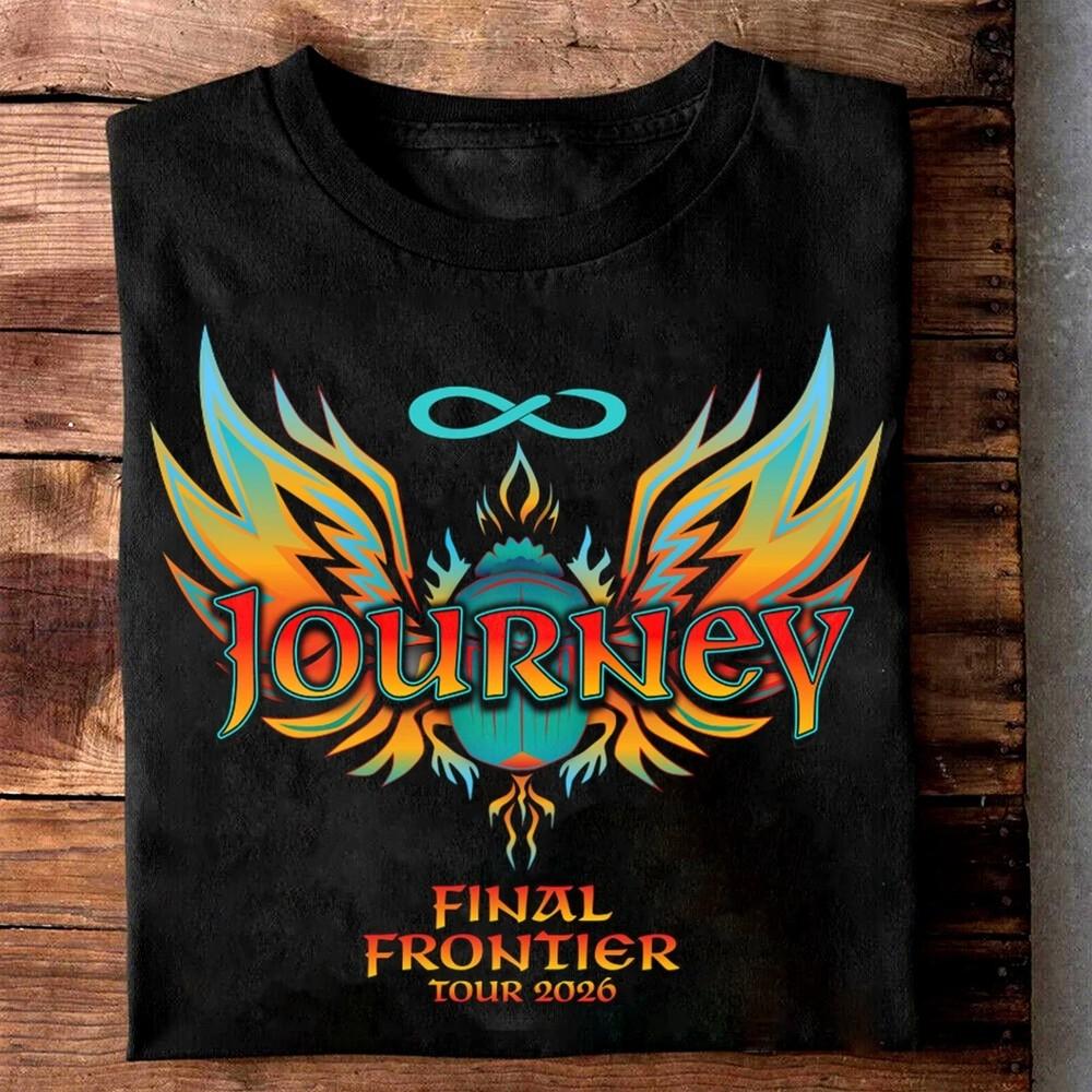 Merry Christmas Journey Tour 2026 Final Frontier Black All Size T-Shirt Unisex T-Shirt L