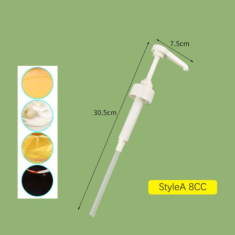 1600ml Transparent Coffee Syrup Bee Drip Double Scale Storage Dispenser pump Bottle Squeeze milk Bottle Honey Jar Container