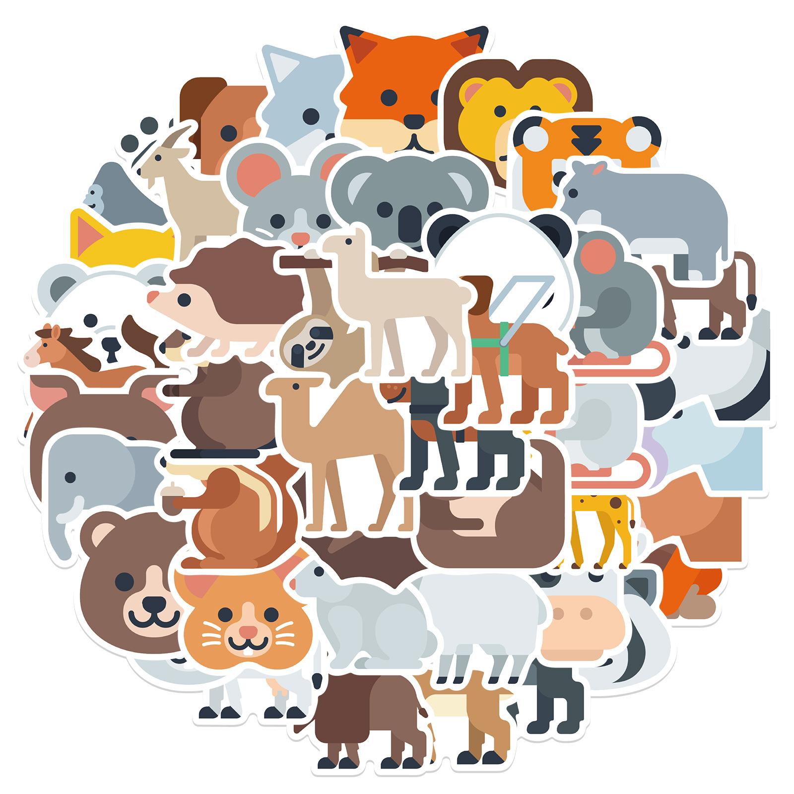 

52 Мультяшные Абстрактные Наклейки Животные Украшают Чемодан Ручку Гитару Блокнот Водонепроницаемые Горячие Наклейки