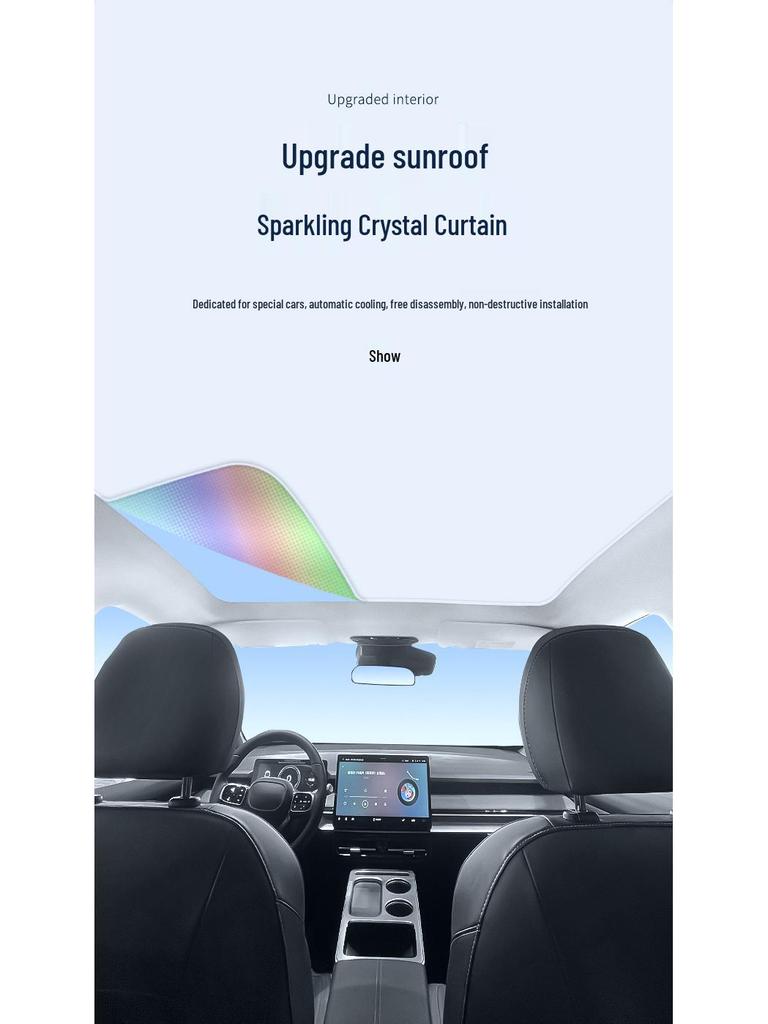 22 AION Y Sunroof Ice Crystal Sunshade: Heat Insulation, Sun Protection, Privacy, Light Blocking
