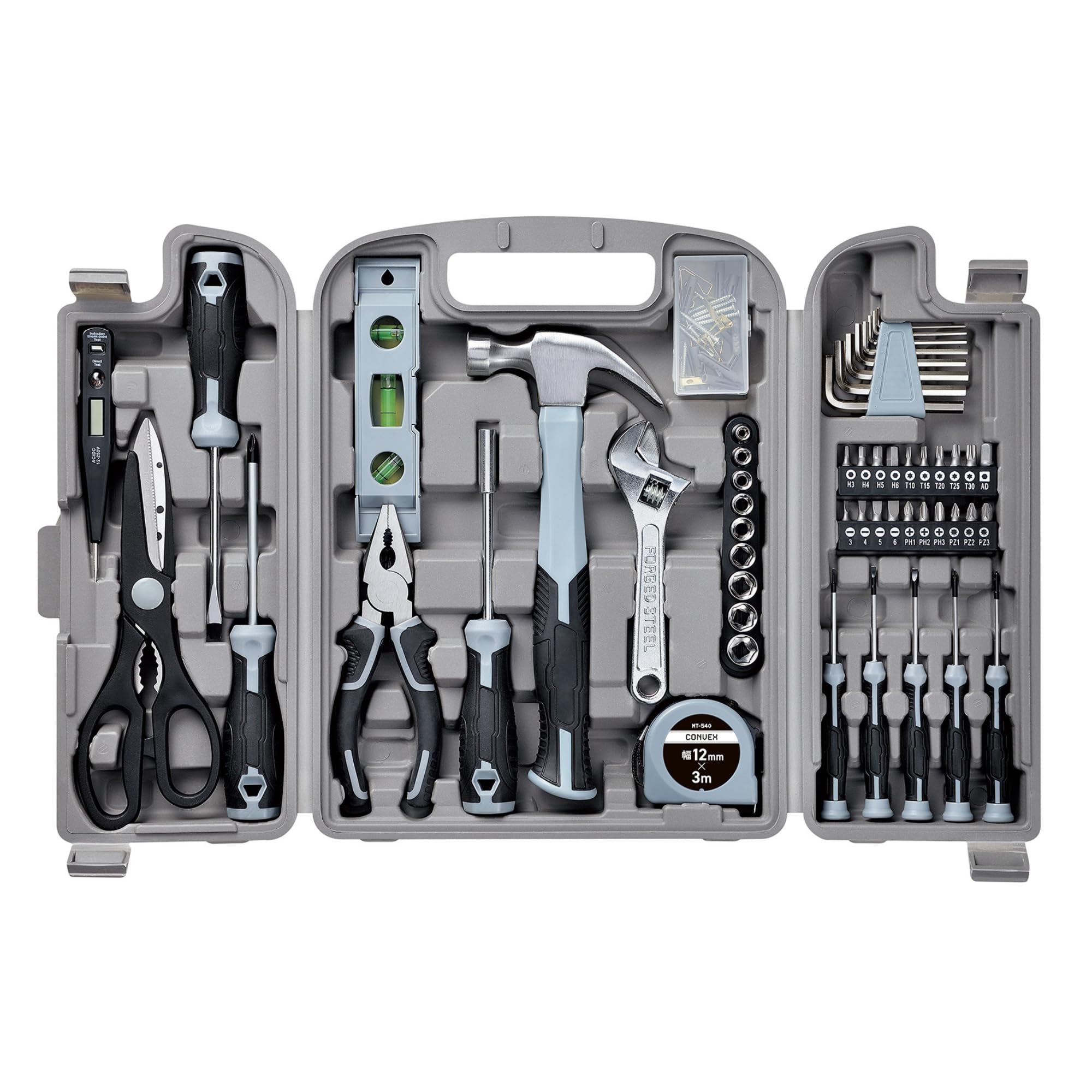 

Takagi TAKAGI My Tools 54pcs Tool Set Tool Set Work Tools Furniture Assembly Home Maintenance Digital Electrical Tester Scissors Leveler Screwdriver