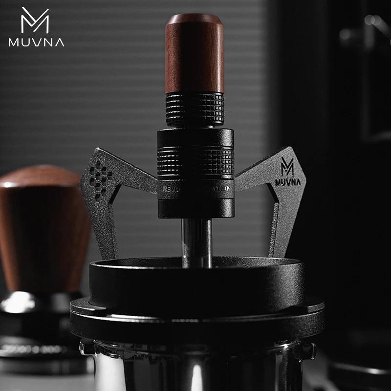MUVNA Espresso Coffee Powder Needle Mantis Adjustable Even Coffee Stirring Distribution Tools Rotatable Black